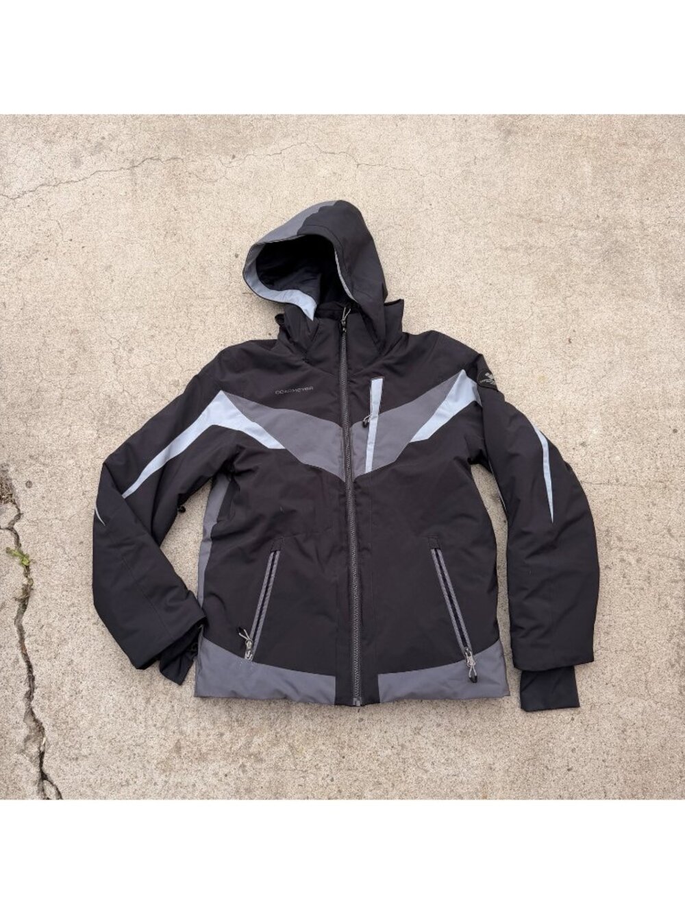 Obermeyer Kids Mach 12 Boys Ski Snow Jacket Insulated Size Large Black